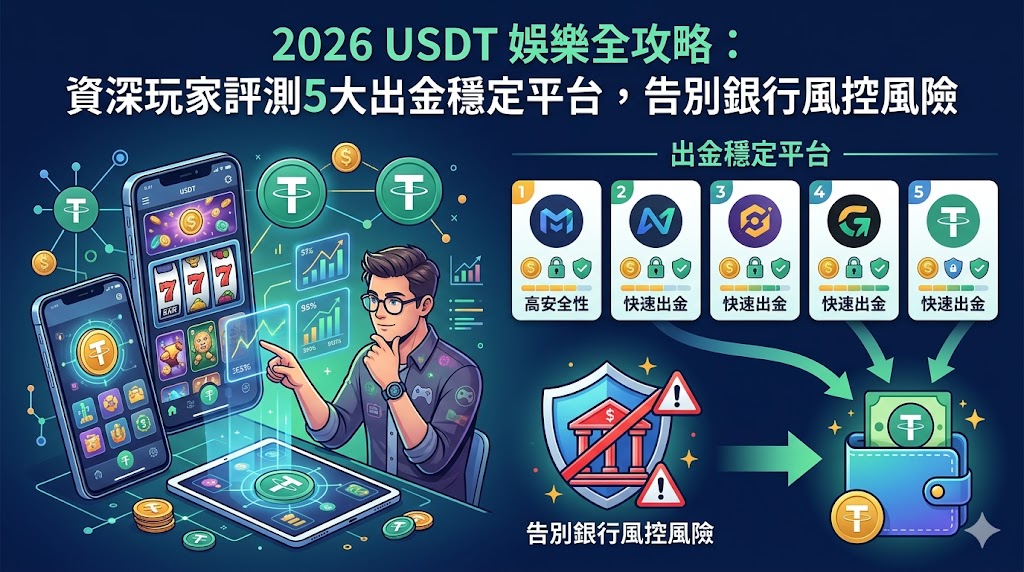 2026 USDT娛樂全攻略：資深玩家評測5大出金穩定平台，告別銀行風控風險